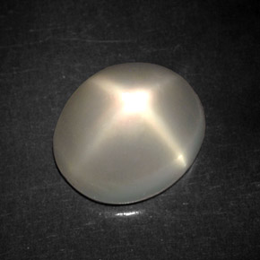 Pierre de lune étoilée crème naturelle transparent, 6,03 ct, transparent / translucide