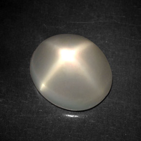 Pierre de lune étoilée crème naturelle transparent, 6,03 ct, transparent / translucide
