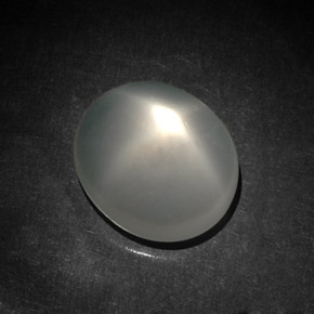 Pierre de lune étoilée blanc naturelle transparent, 5,87 ct, transparent / translucide