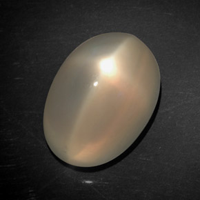 Pierre de lune étoilée crème naturelle transparent, 7,21 ct, transparent / translucide