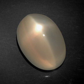 Pierre de lune étoilée crème naturelle transparent, 7,21 ct, transparent / translucide