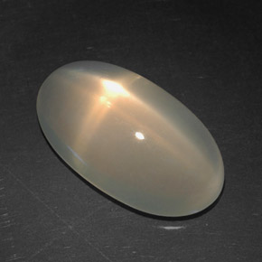 Pierre de lune étoilée crème naturelle transparent, 4,83 ct, transparent / translucide