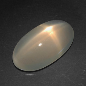 Pierre de lune étoilée crème naturelle transparent, 4,83 ct, transparent / translucide