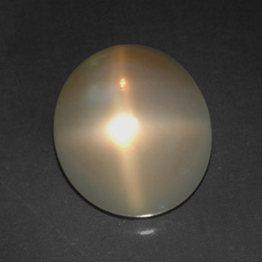 Pierre de lune étoilée crème naturelle transparent, 4,91 ct, transparent / translucide