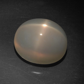 Pierre de lune étoilée crème naturelle transparent, 7,21 ct, transparent / translucide