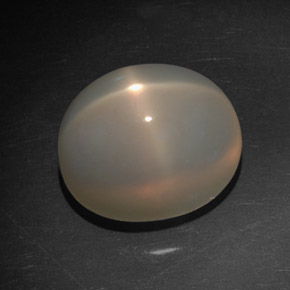 Pierre de lune étoilée crème naturelle transparent, 7,21 ct, transparent / translucide