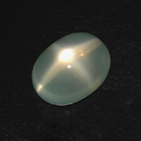 Pierre de lune étoilée vert naturelle transparent, 3,27 ct, transparent / translucide