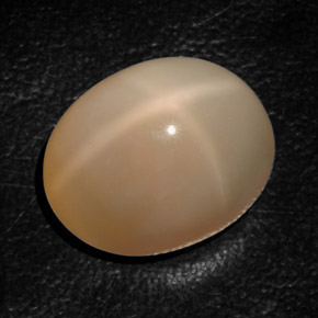Pierre de lune étoilée orange naturelle transparent, 17,94 ct, transparent / translucide