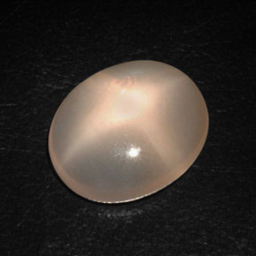 Pierre de lune étoilée orange naturelle transparent, 8,87 ct, transparent / translucide