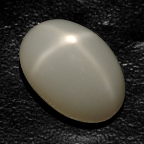 Pierre de lune étoilée crème naturelle transparent, 17,76 ct, transparent / translucide