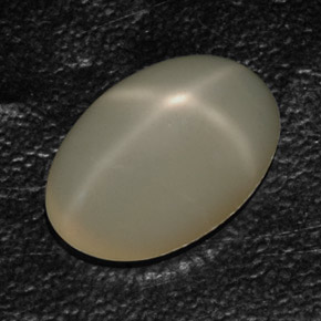 Pierre de lune étoilée crème naturelle transparent, 10,93 ct, transparent / translucide