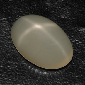 Pierre de lune étoilée crème naturelle transparent, 10,93 ct, transparent / translucide
