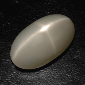 Pierre de lune étoilée gris naturelle transparent, 19,03 ct, transparent / translucide