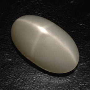 Pierre de lune étoilée gris naturelle transparent, 19,03 ct, transparent / translucide