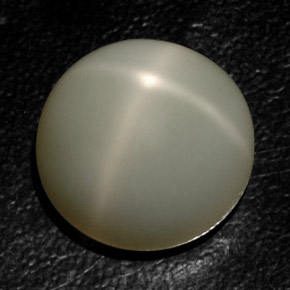 Pierre de lune étoilée crème naturelle transparent, 18,89 ct, transparent / translucide