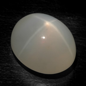Pierre de lune étoilée blanc naturelle transparent, 17,54 ct, transparent / translucide