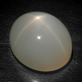 Pierre de lune étoilée gris naturelle coupe ovale, 15,93 ct, translucide