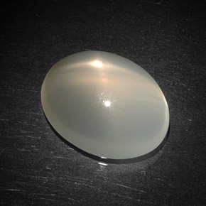 Pierre de lune étoilée crème naturelle transparent, 5,98 ct, transparent / translucide