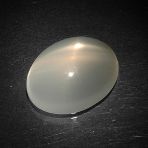 Pierre de lune étoilée crème naturelle transparent, 5,98 ct, transparent / translucide