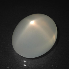 Pierre de lune étoilée crème naturelle transparent, 6,90 ct, transparent / translucide