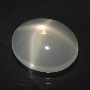 Pierre de lune étoilée crème naturelle transparent, 4,43 ct, transparent / translucide