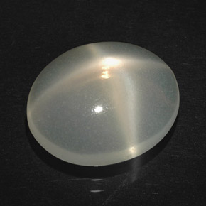 Pierre de lune étoilée crème naturelle transparent, 4,43 ct, transparent / translucide
