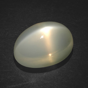 Pierre de lune étoilée orange naturelle transparent, 7,49 ct, transparent / translucide