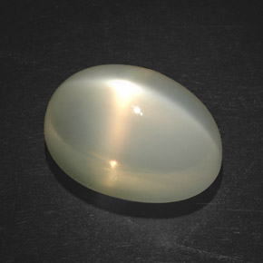 Pierre de lune étoilée orange naturelle transparent, 7,49 ct, transparent / translucide