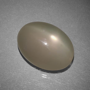 Pierre de lune étoilée gris naturelle transparent, 21,17 ct, transparent / translucide