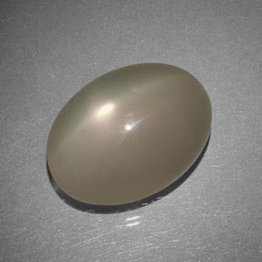 Pierre de lune étoilée gris naturelle transparent, 21,17 ct, transparent / translucide
