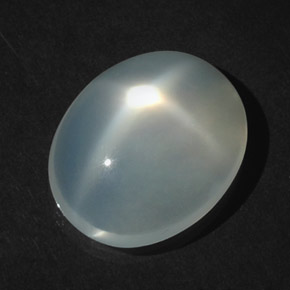 Pierre de lune étoilée blanc naturelle coupe ovale, 8,36 ct, transparent