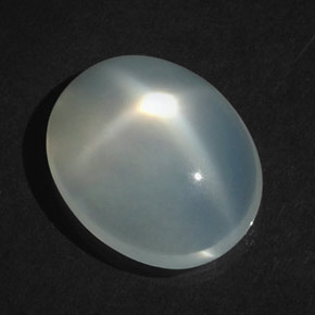 Pierre de lune étoilée blanc naturelle coupe ovale, 8,36 ct, transparent