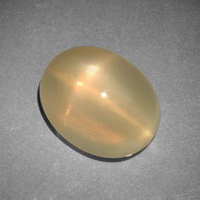 Pierre de lune étoilée crème naturelle transparent, 11,52 ct, transparent / translucide