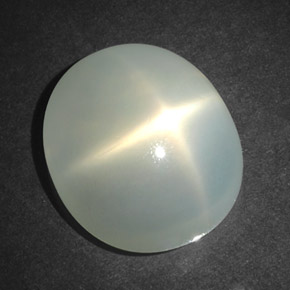 Pierre de lune étoilée blanc naturelle transparent, 17,93 ct, transparent / translucide