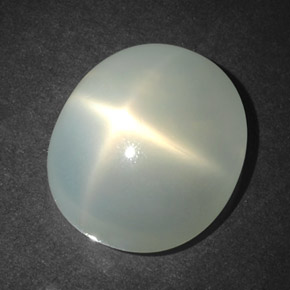 Pierre de lune étoilée blanc naturelle transparent, 17,93 ct, transparent / translucide