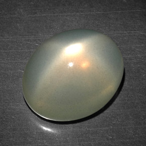Pierre de lune étoilée orange naturelle transparent, 12,93 ct, transparent / translucide