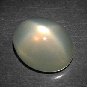 Pierre de lune étoilée orange naturelle transparent, 12,93 ct, transparent / translucide