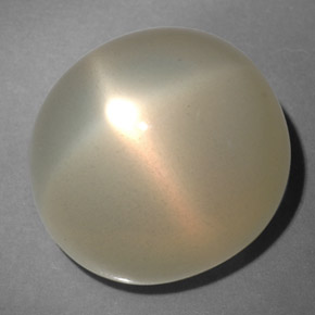 Pierre de lune étoilée crème naturelle transparent, 21,67 ct, transparent / translucide