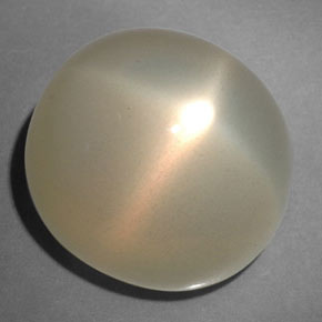 Pierre de lune étoilée crème naturelle transparent, 21,67 ct, transparent / translucide