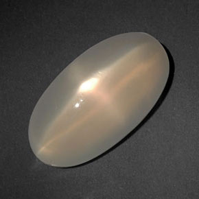 Pierre de lune étoilée orange naturelle transparent, 6,47 ct, transparent / translucide