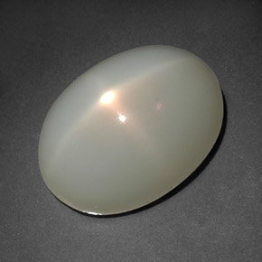 Pierre de lune étoilée blanc naturelle transparent, 12,41 ct, transparent / translucide
