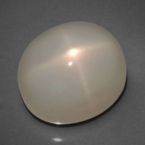 Pierre de lune étoilée orange naturelle transparent, 26,20 ct, transparent / translucide