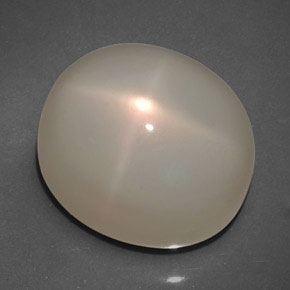 Pierre de lune étoilée orange naturelle transparent, 26,20 ct, transparent / translucide