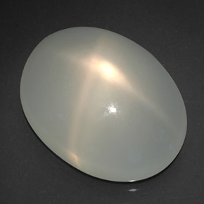 Pierre de lune étoilée blanc naturelle transparent, 18,95 ct, transparent / translucide