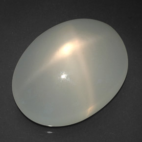 Pierre de lune étoilée blanc naturelle transparent, 18,95 ct, transparent / translucide