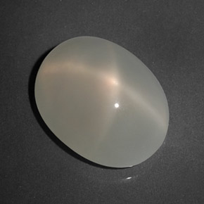 Pierre de lune étoilée blanc naturelle transparent, 7,39 ct, transparent / translucide