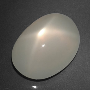 Pierre de lune étoilée blanc naturelle transparent, 8,23 ct, transparent / translucide