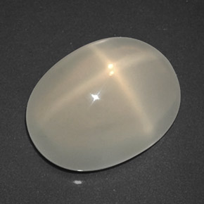 Pierre de lune étoilée crème naturelle transparent, 3,75 ct, transparent / translucide