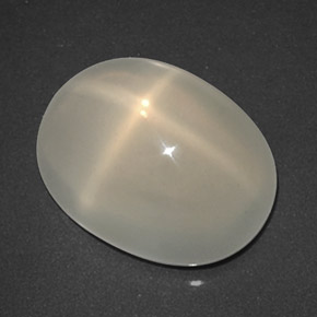 Pierre de lune étoilée crème naturelle transparent, 3,75 ct, transparent / translucide