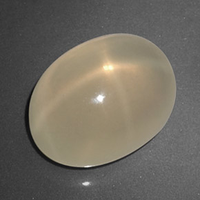 Pierre de lune étoilée crème naturelle transparent, 5,37 ct, transparent / translucide